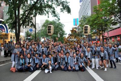 我が札幌四番街祭好會の面々、四番街まつり2010にて