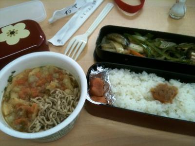 自作お弁当。経済経済。