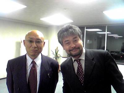 武田運輸武田社長と。ユニークな話術で楽しいひと時でした。